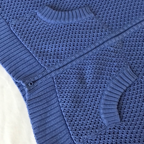 DENIM & CO. Cardigan Sweater Zip Up Hoodie Knit Blue Women’s Plus Size 1X - Picture 6 of 15